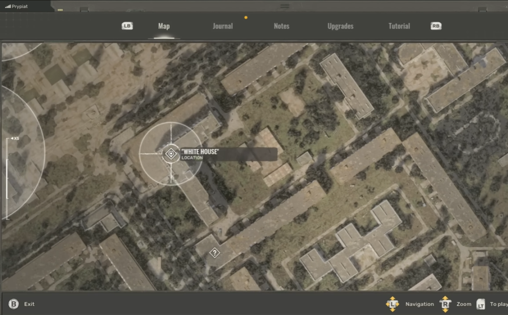 Game map highlighting White House location