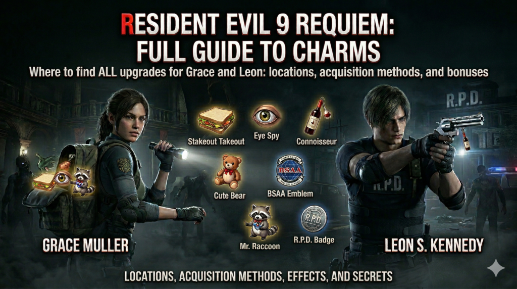 Grace Muller and Leon S. Kennedy holding weapons