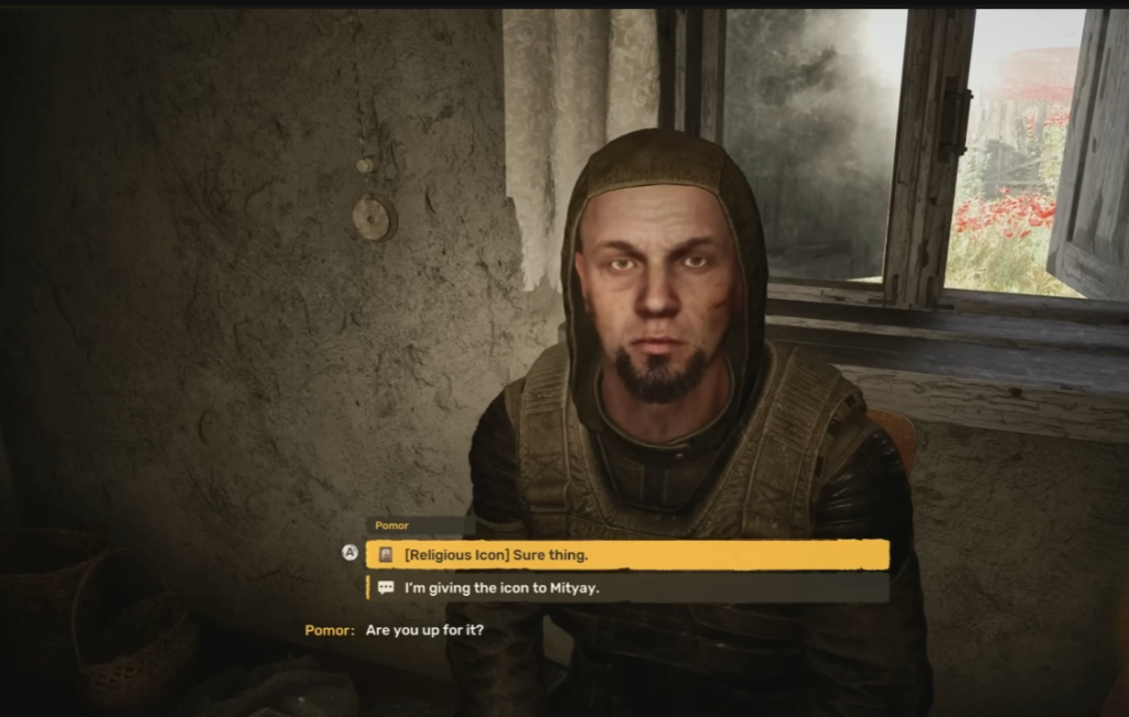 Ponomar talks indoors in S.T.A.L.K.E.R. 2