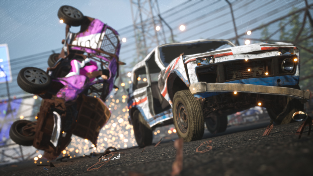 Race cars collide and flip on track