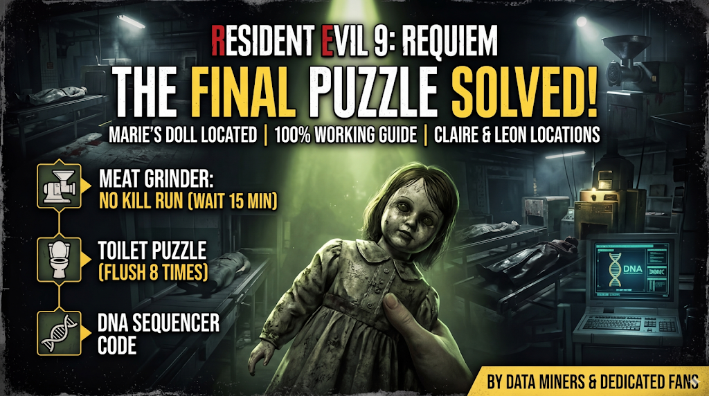 Resident Evil 9 Requiem doll held in morgue
