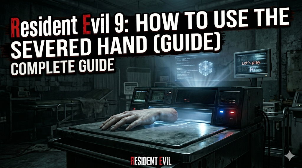 Severed hand on lab table, Resident Evil 9