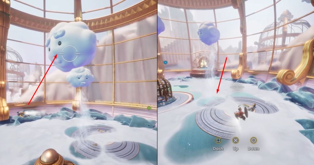 It Takes Two characters sliding on icy arena