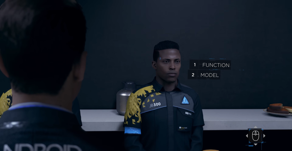 Markus from Detroit: Become Human standing in room
