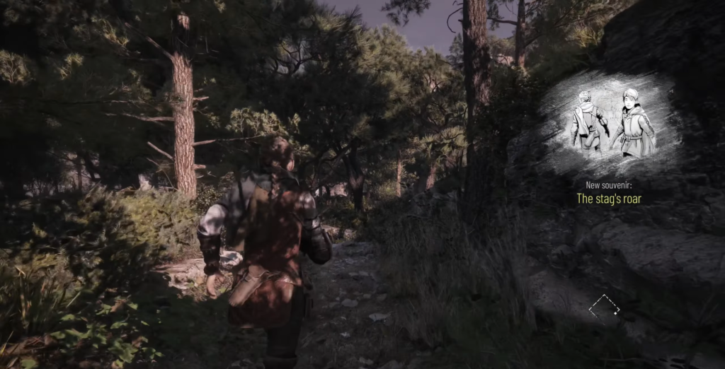 Amicia runs through forest path in A Plague Tale