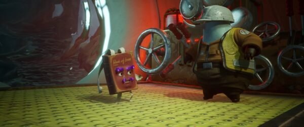 Book of Love and elephant in industrial room