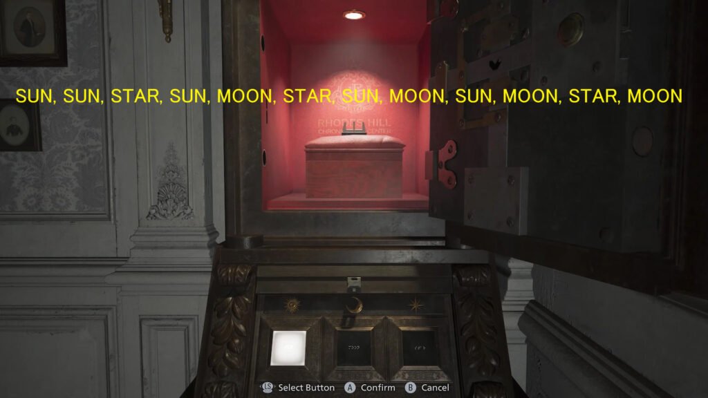 Safe door open to red room